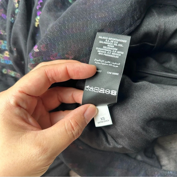 BeBe Lace Sequin  Long Sleeve Romper - Picture 8 of 14